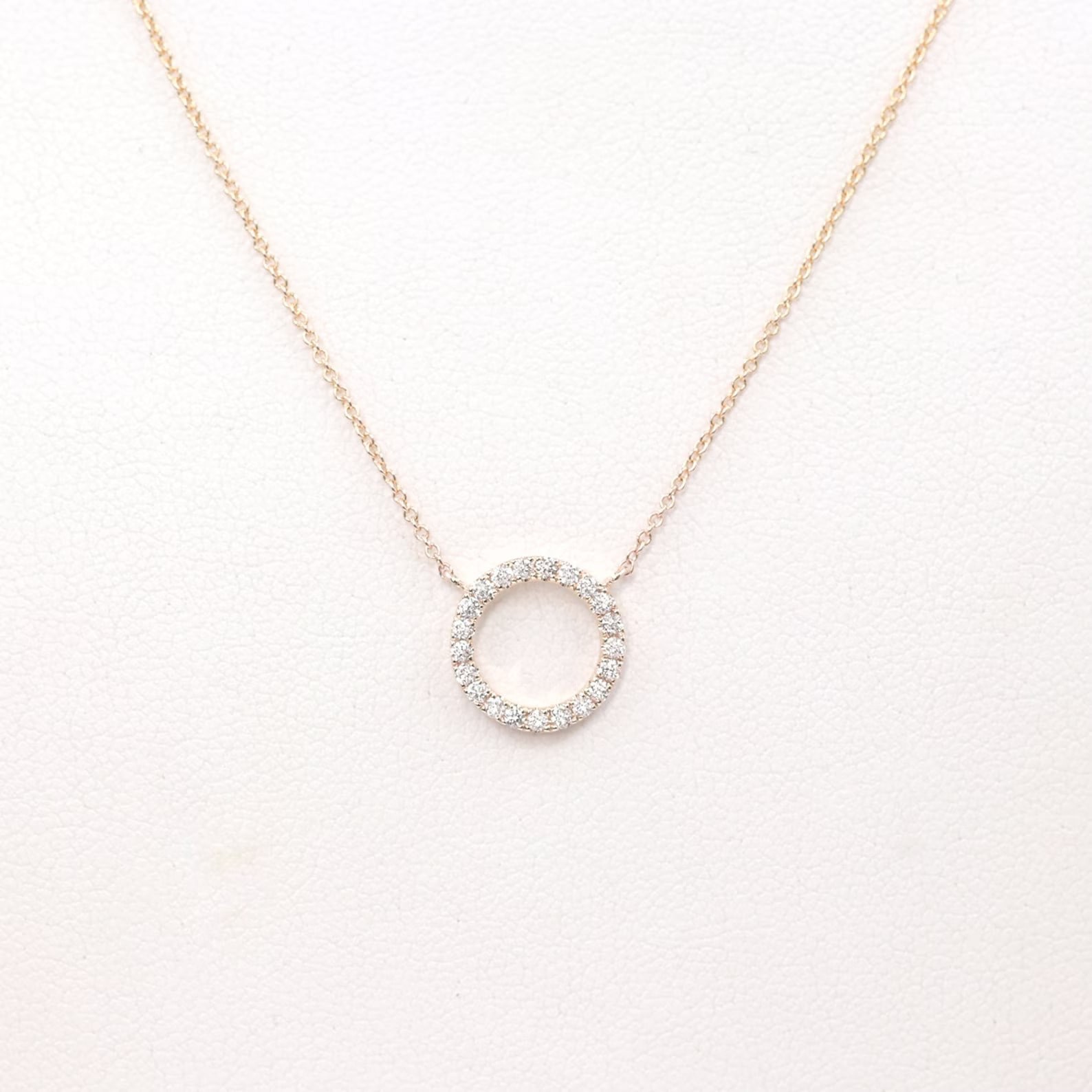 Pembe Natural Diamond Prong Set  Necklace