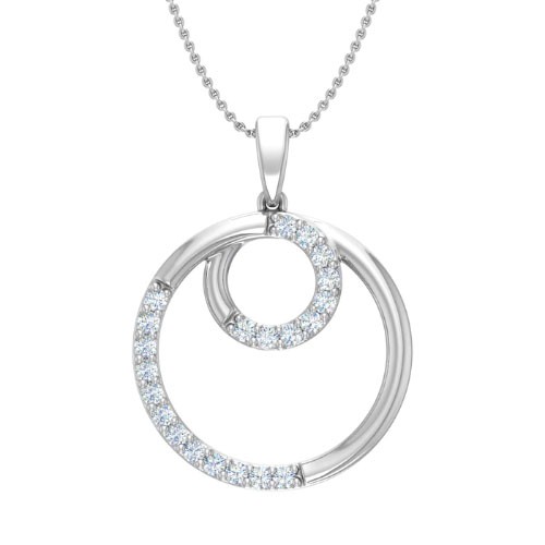 Shared Prong 0.15 Carat Natural Diamond  Necklace