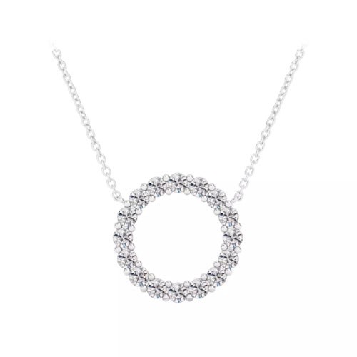 Pervaiz Natural Diamond Shared Prong  Necklace