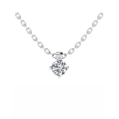 Tinsely Natural Diamond 4 Prong  Necklace
