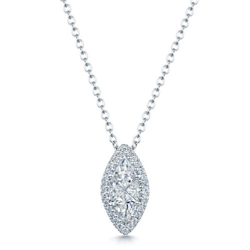 Prong Set Natural Diamond  Necklace