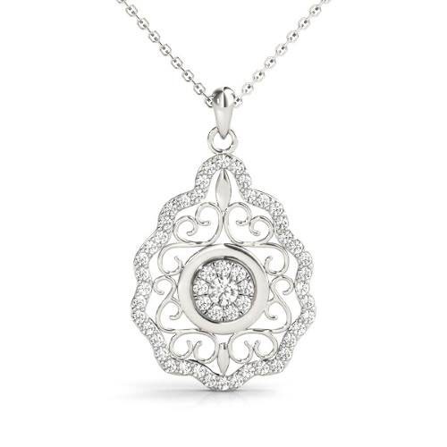 Pave Set 0.25 Carat Lab-Created Diamond  Necklace