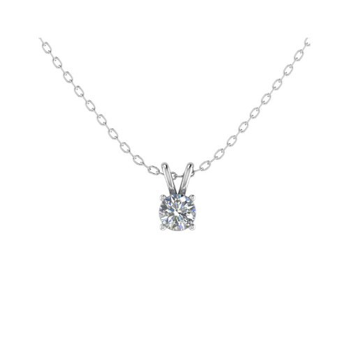 4 Prong Natural Diamond  Necklace