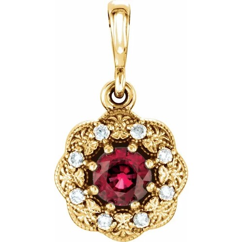 Perenna Natural Ruby 8 Prong Set 