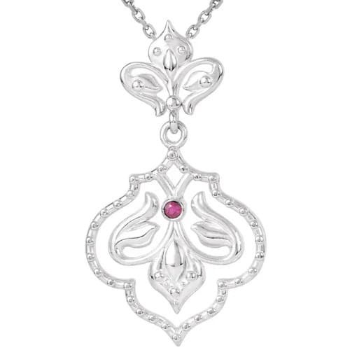 Pieta Natural Ruby Bezel Set 