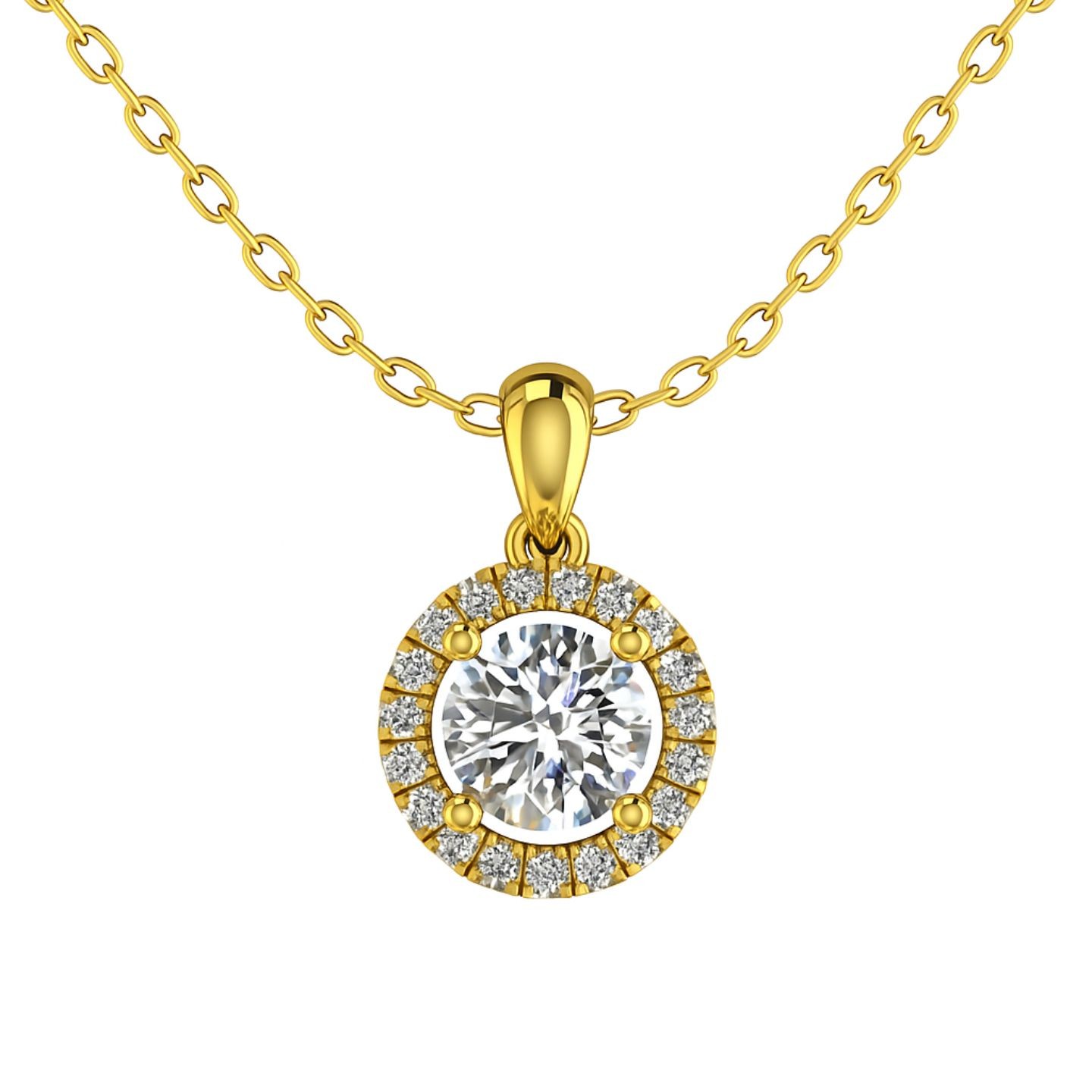 Tarynn Natural Diamond 4 Prong  Necklace