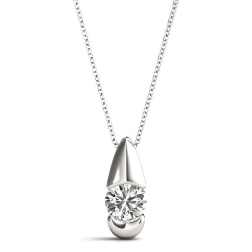 Semi Bezel Natural Diamond  Necklace