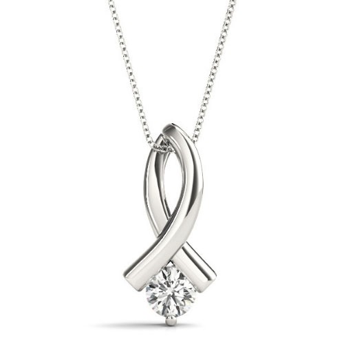 Prong Set Natural Diamond  Necklace