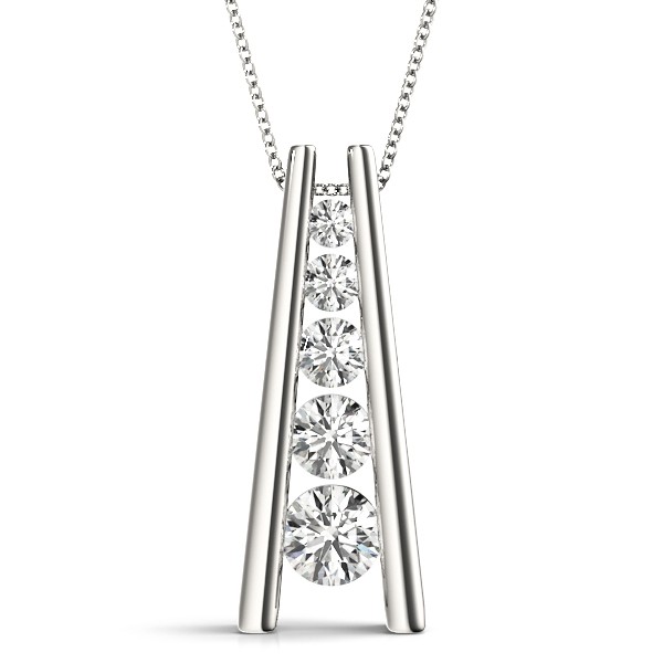 Bezel Set Lab-Created Diamond  Necklace