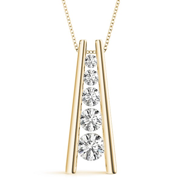 Samuel Lab-Created Diamond Bezel Set  Necklace