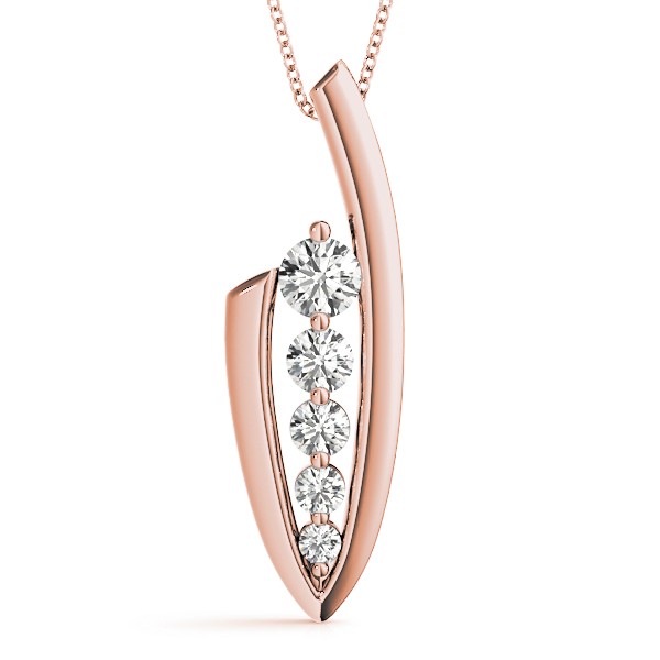 Vincent Natural Diamond Bezel Set  Necklace