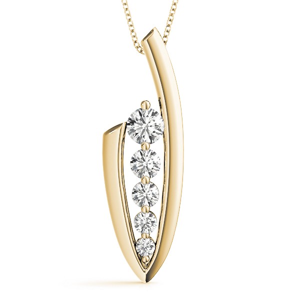 Vincent Natural Diamond Bezel Set  Necklace