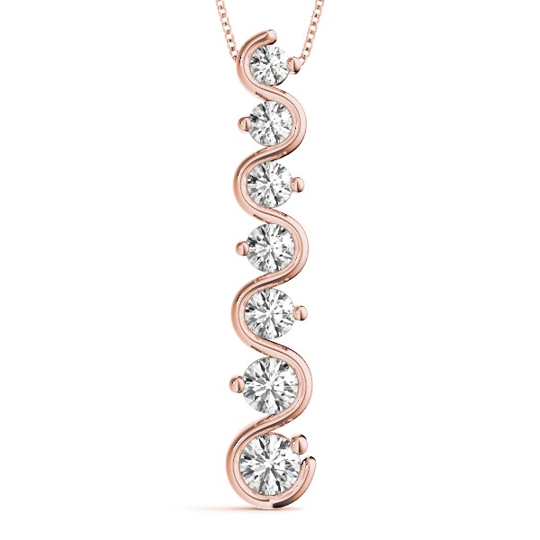 Waldo Natural Diamond Bezel Set  Necklace