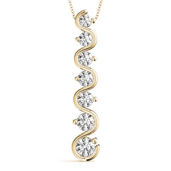 Waldo Natural Diamond Bezel Set  Necklace