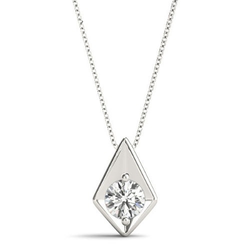 2 Prong Natural Diamond  Necklace