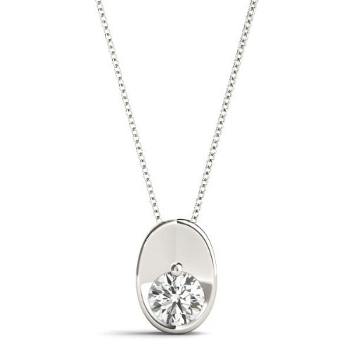 Prong Set Natural Diamond  Necklace