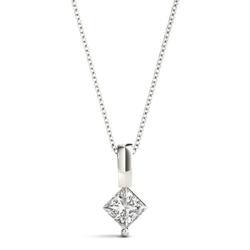 Prong Set Natural Diamond  Necklace