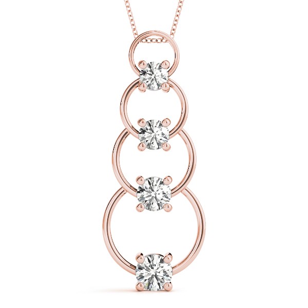 Ellis Natural Diamond Bezel Set  Necklace