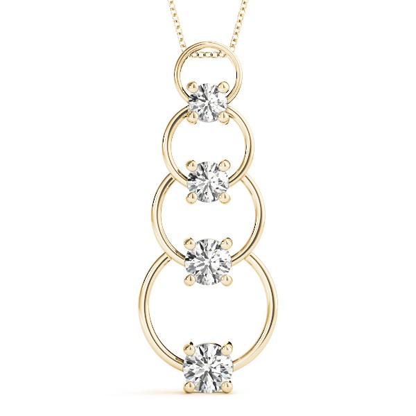 Ellis Natural Diamond Bezel Set  Necklace