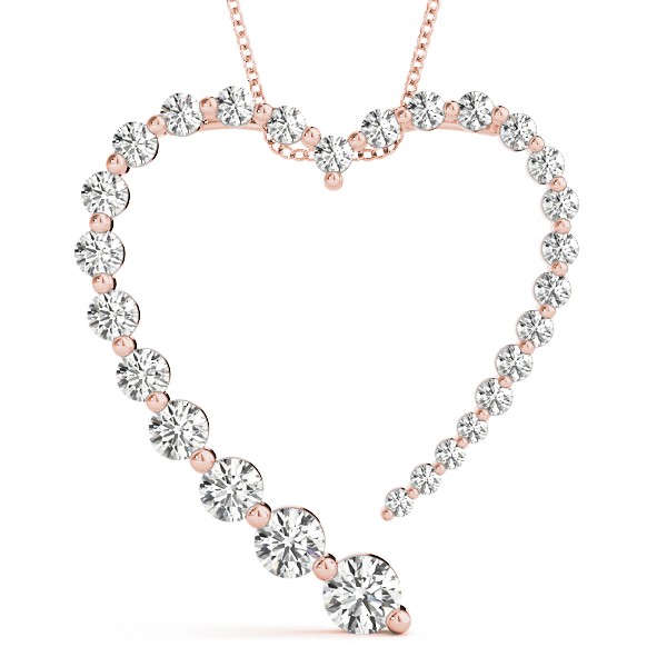 Teddy Natural Diamond Shared Prong Set  Necklace