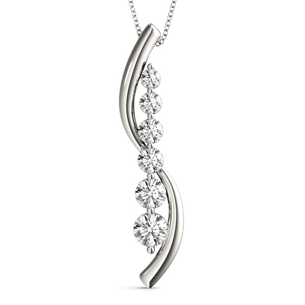 Jesse Natural Diamond Bezel Set  Necklace
