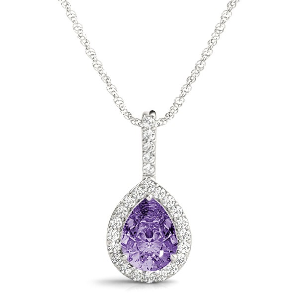 3 Prong Amethyst  Necklace
