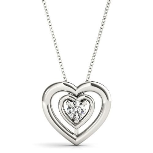 3 Prong Natural Diamond  Necklace