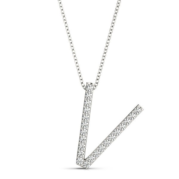 Van Natural Diamond Prong Set  Necklace