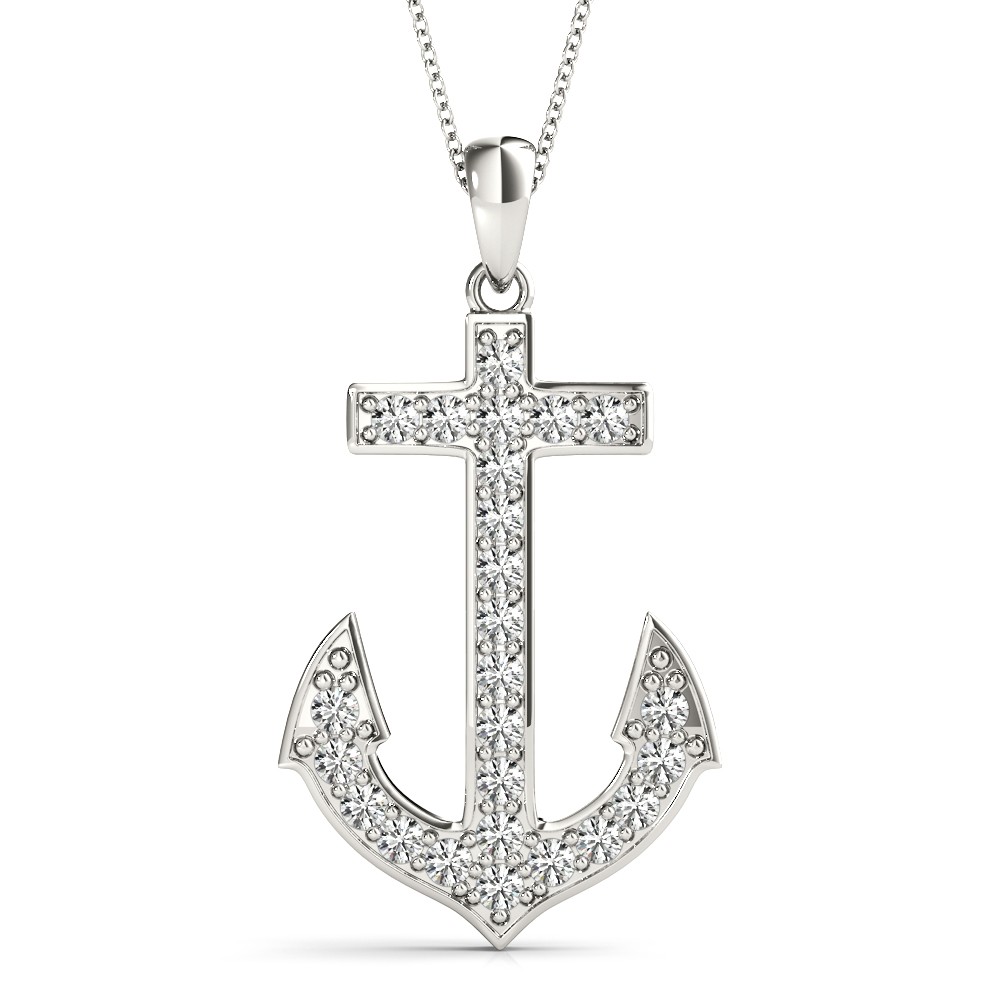 Pave Set Natural Diamond  Necklace