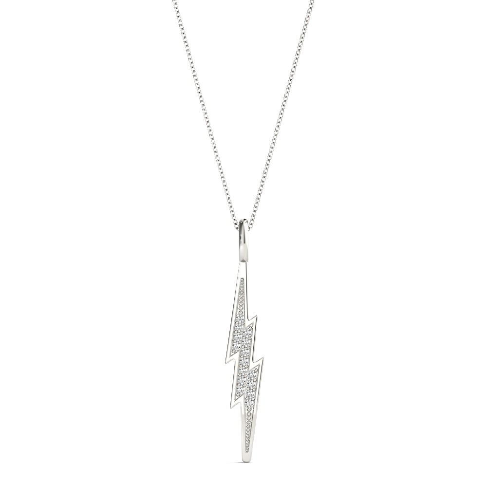 Prong Set Natural Diamond  Necklace