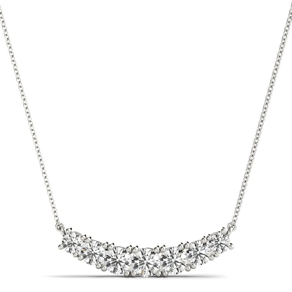 Prong Set Natural Diamond  Necklace