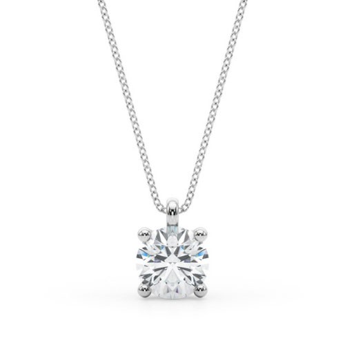 Roenne Natural Diamond 4 Prong  Necklace