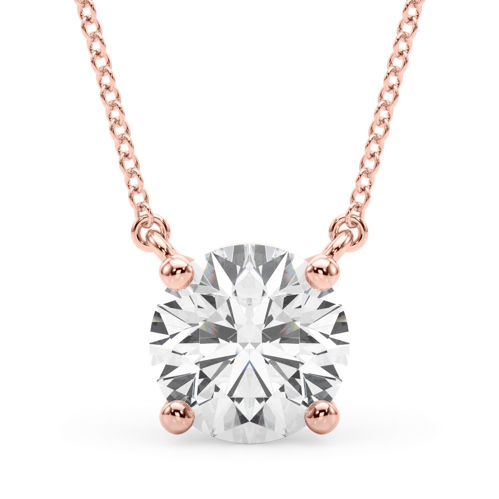 Roheis Natural Diamond 4 Prong  Necklace