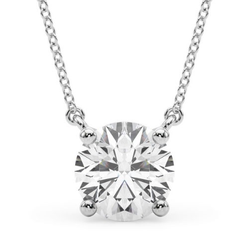 Roheis Natural Diamond 4 Prong  Necklace