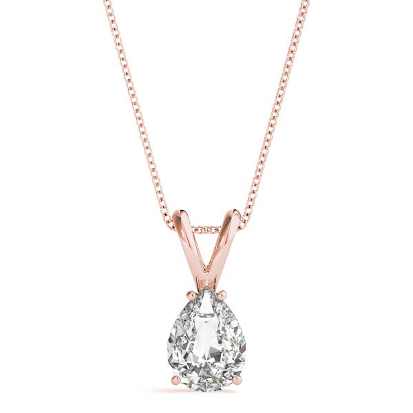 4 Prong Natural Diamond  Necklace