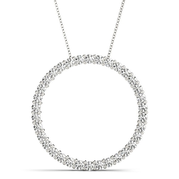 Hiram Natural Diamond Prong Set  Necklace