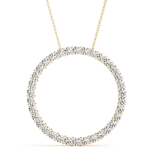 Hiram Natural Diamond Prong Set  Necklace