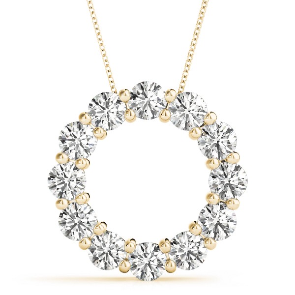 Drew Natural Diamond Shared Prong Set  Necklace
