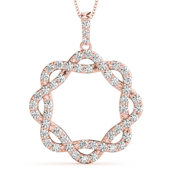 Milton Natural Diamond Pave Set  Necklace