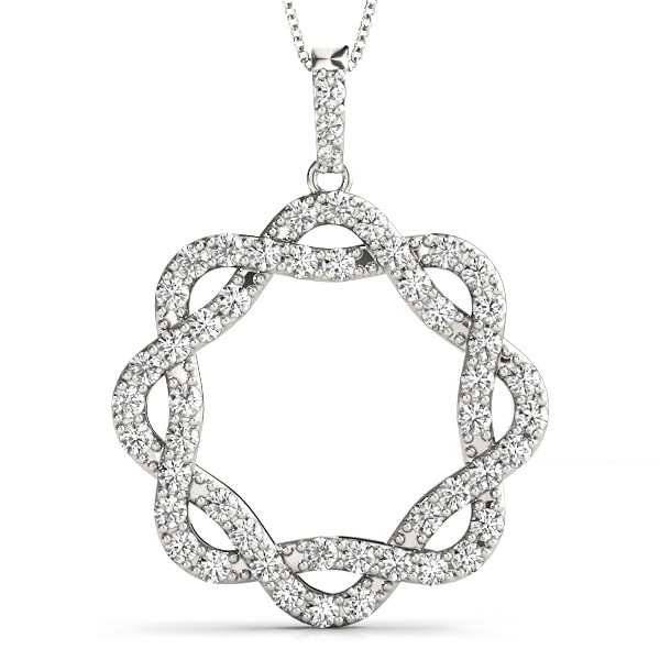 Pave Set Natural Diamond  Necklace