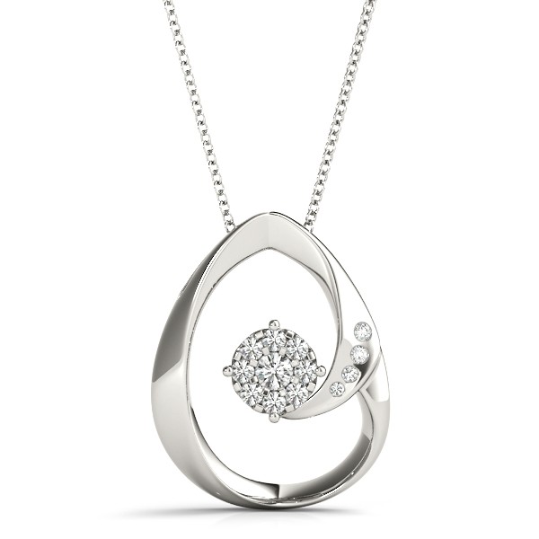 Prong Set Natural Diamond  Necklace