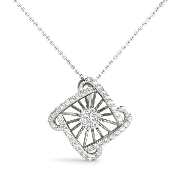 Prong Set Natural Diamond  Necklace