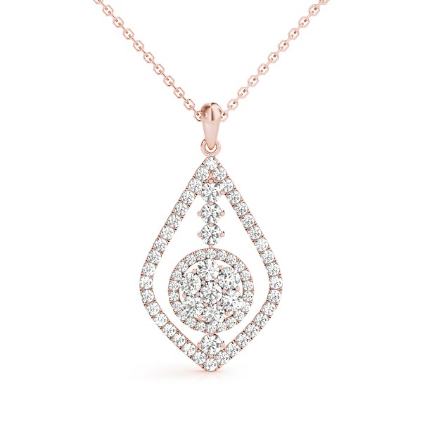 Romulus Natural Diamond Prong Set  Necklace