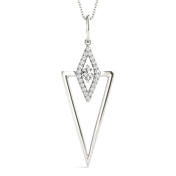 Prong Set Natural Diamond  Necklace