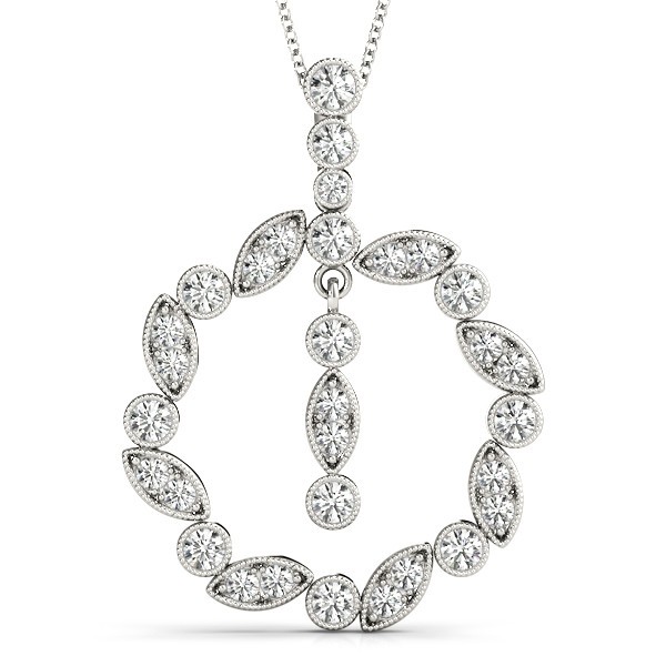 Prong Set Natural Diamond  Necklace