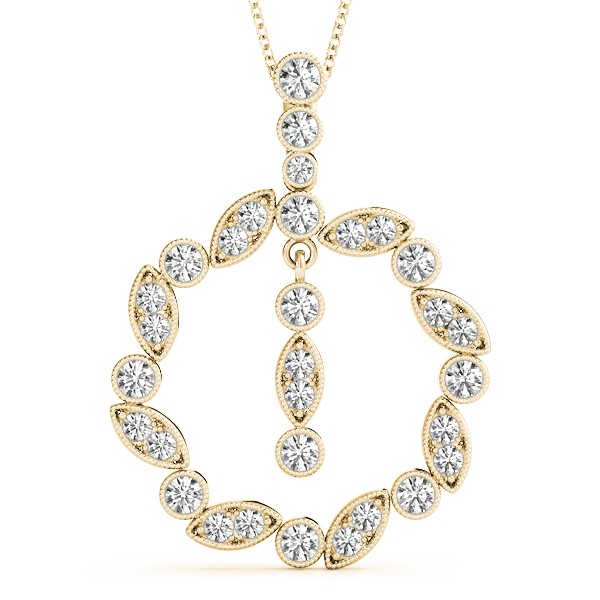 Dylan Natural Diamond Prong Set  Necklace