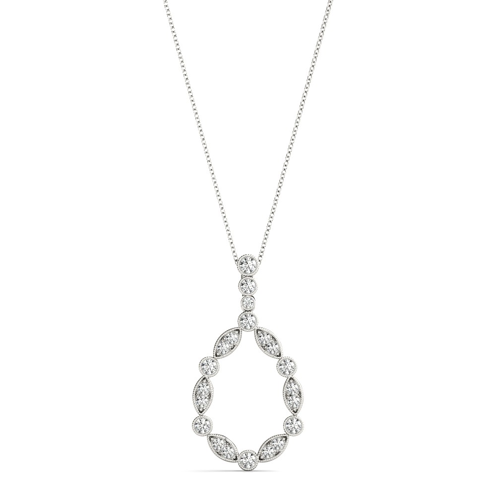 Prong Set Natural Diamond  Necklace