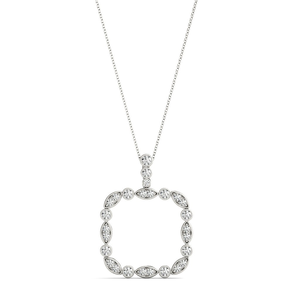 Prong Set Natural Diamond  Necklace