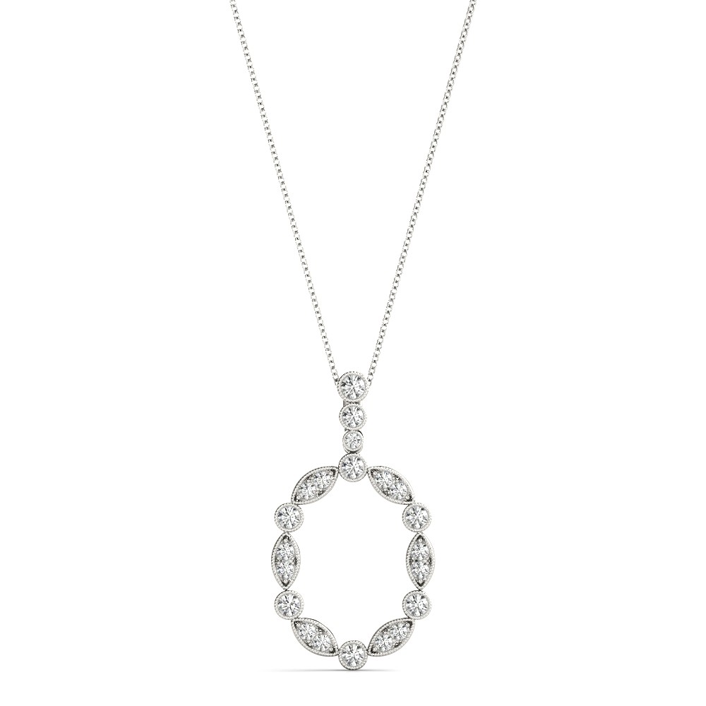 Prong Set Natural Diamond  Necklace
