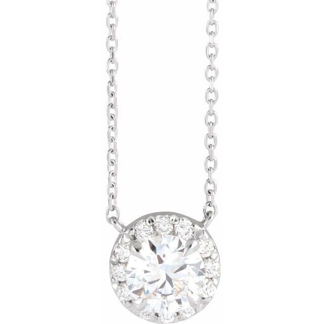 4 Prong 0.10 - 3.00 Carat Natural Diamond  Necklace